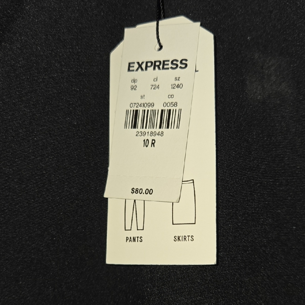 NWT Express Classic Boot Midrise Black Supersoft Twill Pants Size 10R - Picture 2 of 6